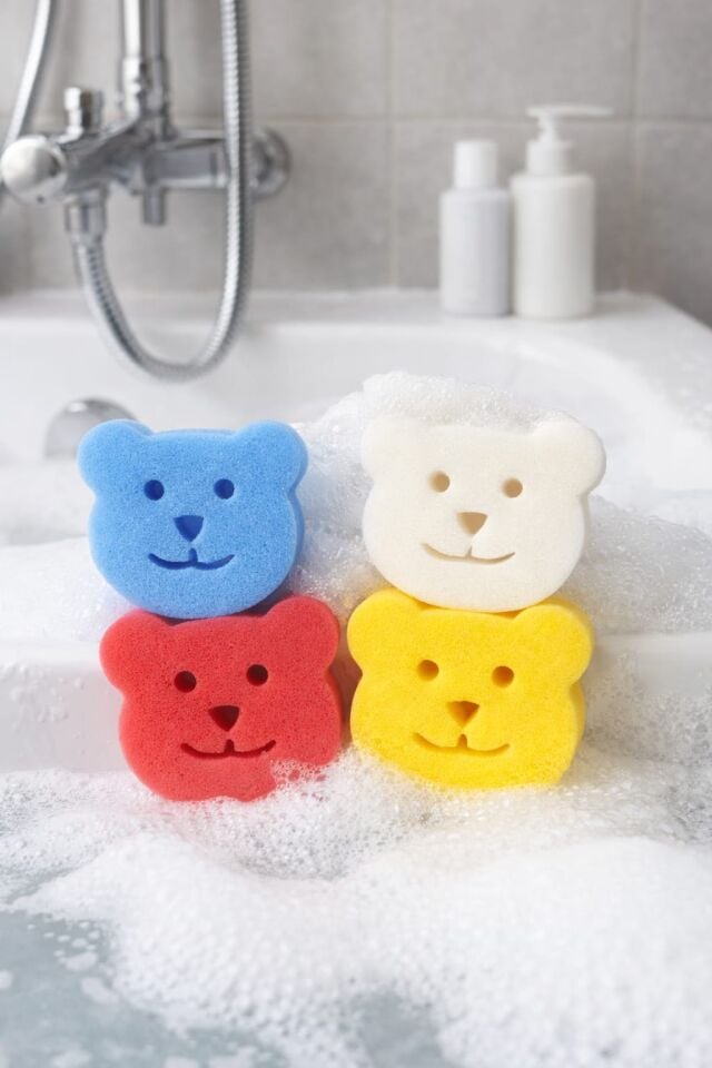 Banyo Süngeri 4 Lü Ayıcıklı Unisex