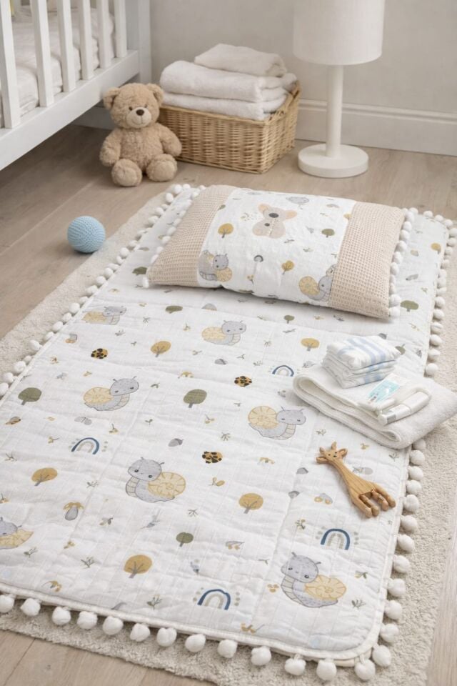 Yastıklı Yıkanabilir Elyaf Dolgulu  Alt Açma Minderi